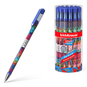 Ручка гелевая ERICH KRAUSE "ColorTouch Patchworks", СИНЯЯ, узел 0.38 мм, линия письма 0.25 мм, 50750